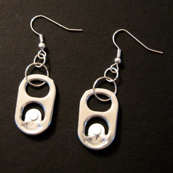 Recycled Soda Pop Can Tab Earrings