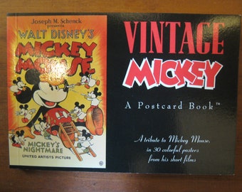 Disney Vintage Mickey Mouse Postcard Album Book