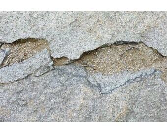 Eroded Rock Lines Fotografie Druck: New England Woodland Wall Art