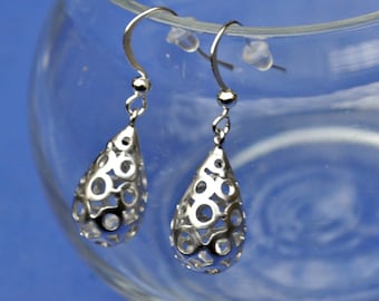 Mod Circles 3D Bubble Teardrop Earrings jewelry under 25