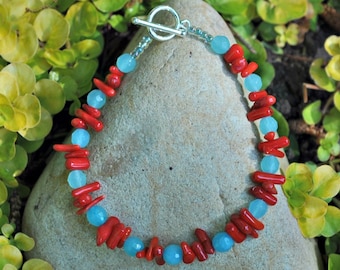 Turquoise Red Coral Bracelet jewelry under 25