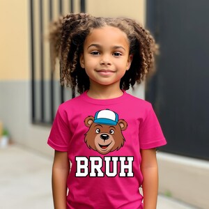 Hiphop-teddybeer 'Bruh', png 300 dpi: coole rapmuziekbeerafbeelding voor T-shirts en ontwerpen