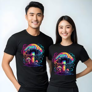 Trippy Mushroom Lose Yourself in the Vibe - Trippy Mushroom psychédélique dégoulinant d'art PNG 300 dpi