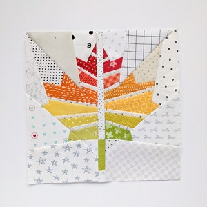 Maple Leaf Foundation Paper Piecing Quilt-Block-Muster || Herbst FPP Digitales Muster