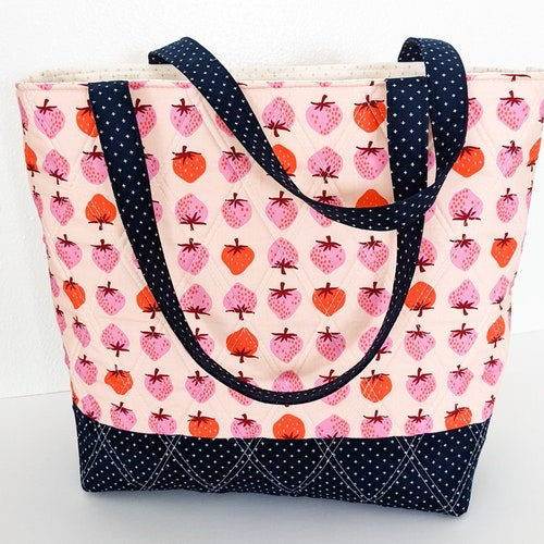 Fleetwood Tote Pattern Quilted Zippered Tote Bag PDF Etsy