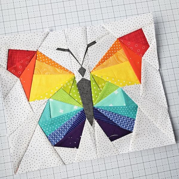 Schmetterling Foundation Paper Piecing (FPP) Muster || Digitaler Download || PDF-Schnittmuster