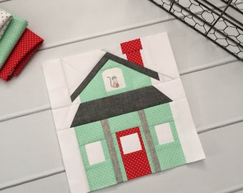 House Quilt Pattern Etsy