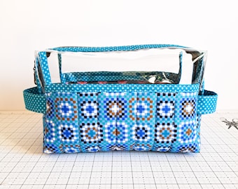 PDF Essen Pouch Pattern || Quilted Boxy Pouch Pattern with Vinyl Window || PDF Digital Pattern