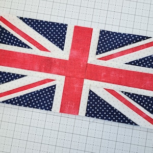 Union Jack Foundation Paper Piecing Quilt Block Pattern || British United Kingdom Flag FPP Digital Pattern