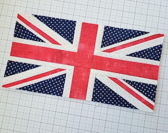 Union Jack Foundation Paper Piecing Quilt Block Pattern || British United Kingdom Flag FPP Digital Pattern