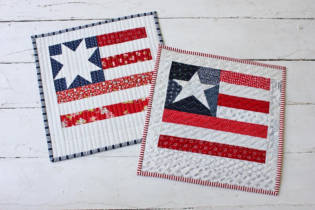 Star Spangled Mini Quilt PDF Pattern With Two Star Block Options - Etsy