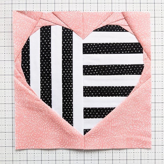 Heart Quilt Block Paper Piecing Pattern I Heart Quilting 