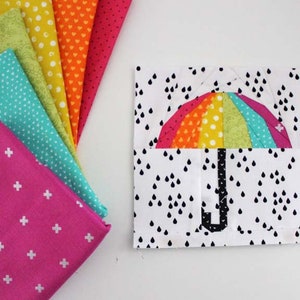 Hello Rain! Foundation Paper Pieced PDF Quilt Block Pattern