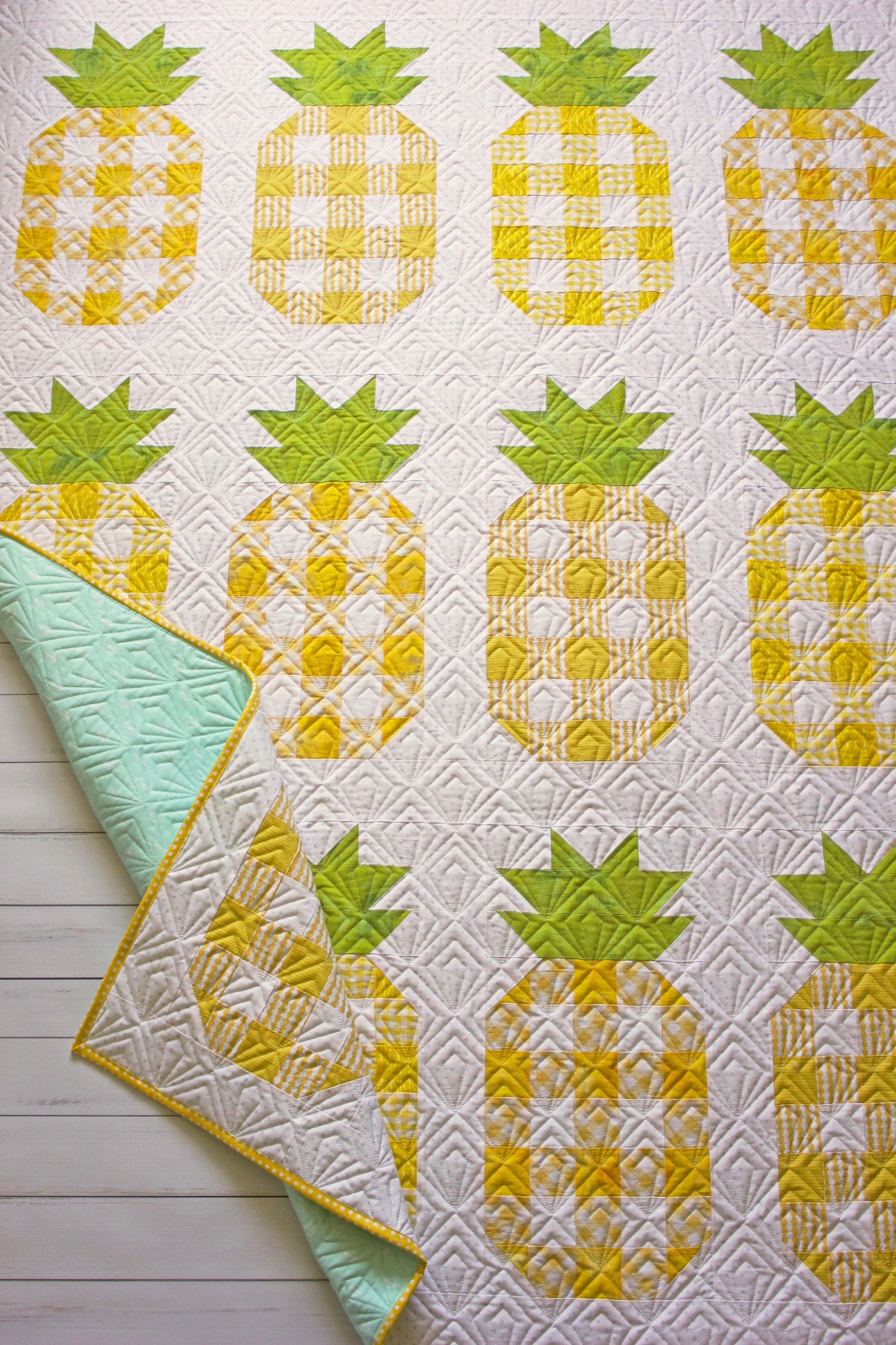 Plaid Pineapples PDF Quilt Pattern || Farmhouse Quilt Pattern || Easy ...