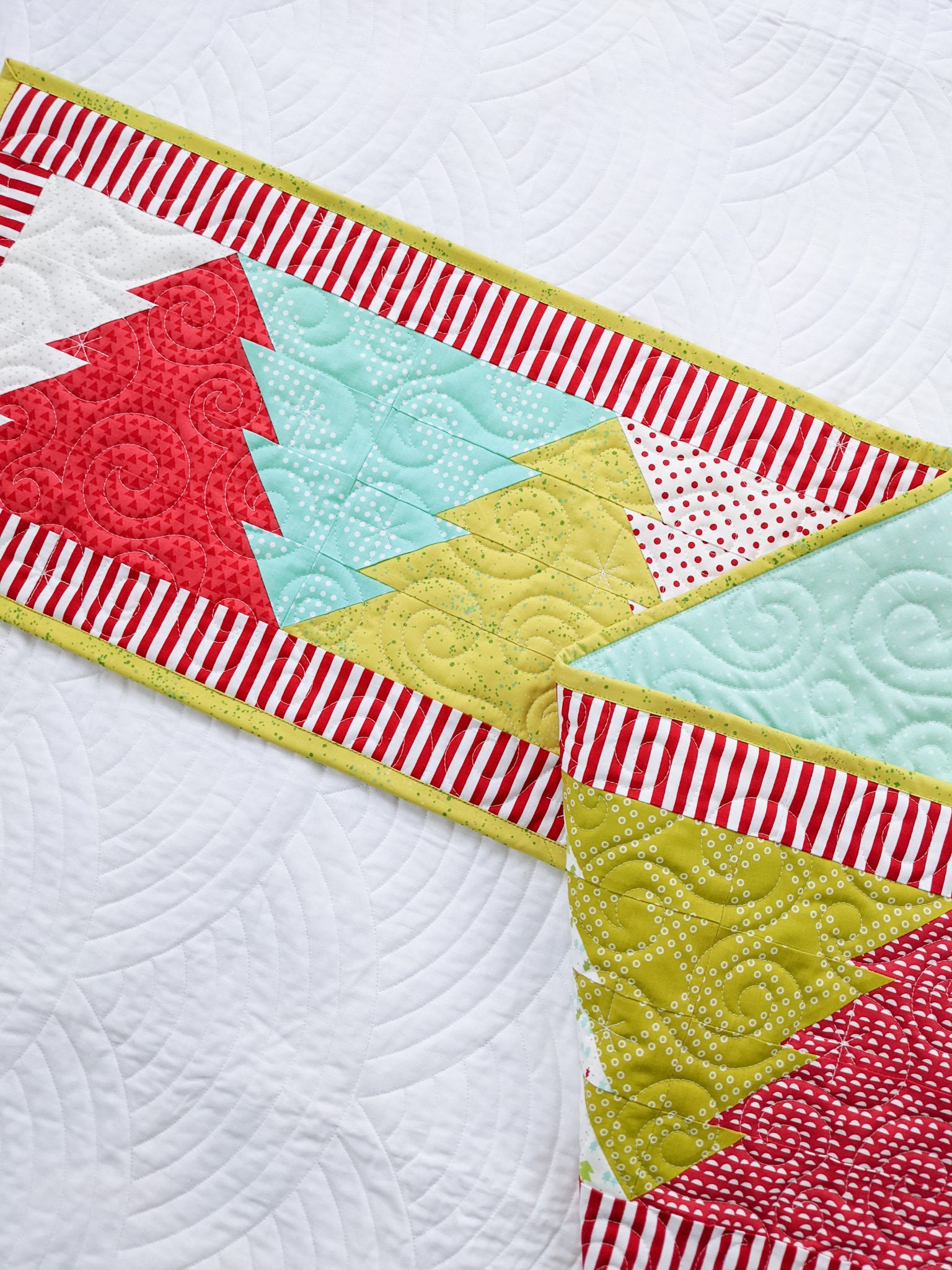 Merry Little Trees Quilt and Table Runner Pattern Bundle || Digital ...