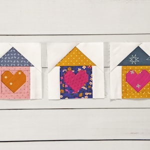 Home Sweet Home Foundation Paper Piecing FPP Quilt Block Pattern