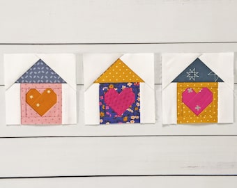 Home Sweet Home Foundation Paper Patches FPP-quiltblokpatroon
