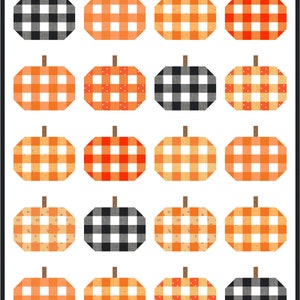 Plaid Pumpkins PDF Quilt Pattern || Modern Quilt Pattern || Fall Quilt Pattern || Easy Quilt Pattern