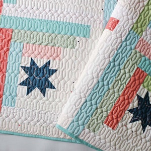 Star Cabins PDF Quilt Pattern in Three Sizes Easy, Jelly Roll Log Cabin Pattern image 2