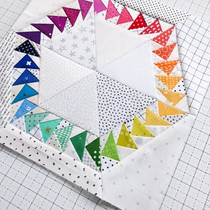 Geo Hexie Foundation Paper Piecing Pattern Geometric Hexagon Digital FPP Modern Quilt Block Pattern image 4