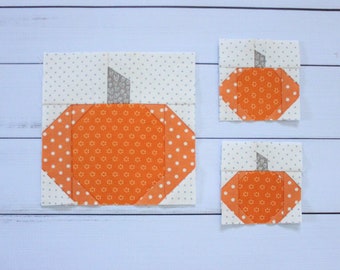 Tiny Pumpkin Foundation Paper Piecing Quilt Block Pattern