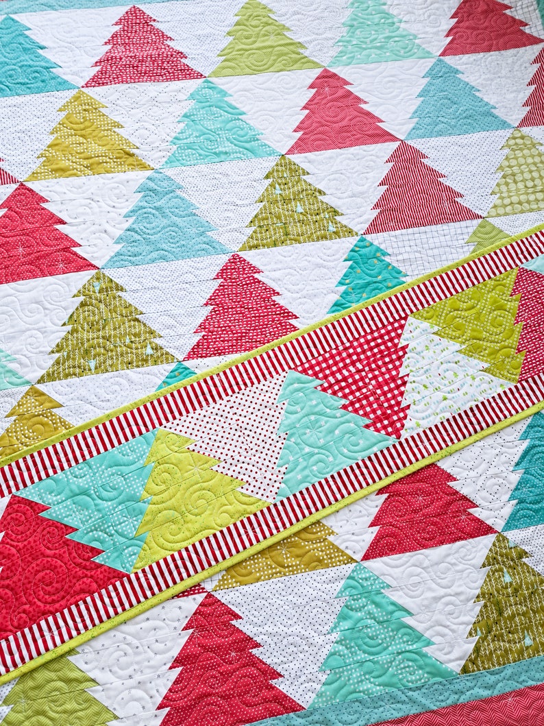 Merry Little Trees Quilt and Table Runner Pattern Bundle Etsy