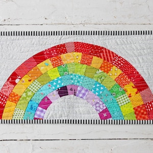 Scrappy Rainbow PDF Mini Quilt Pattern