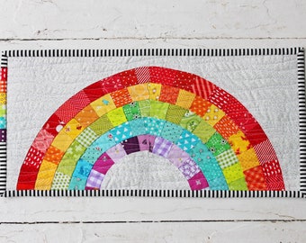 Scrappy Rainbow PDF Mini Quilt Pattern