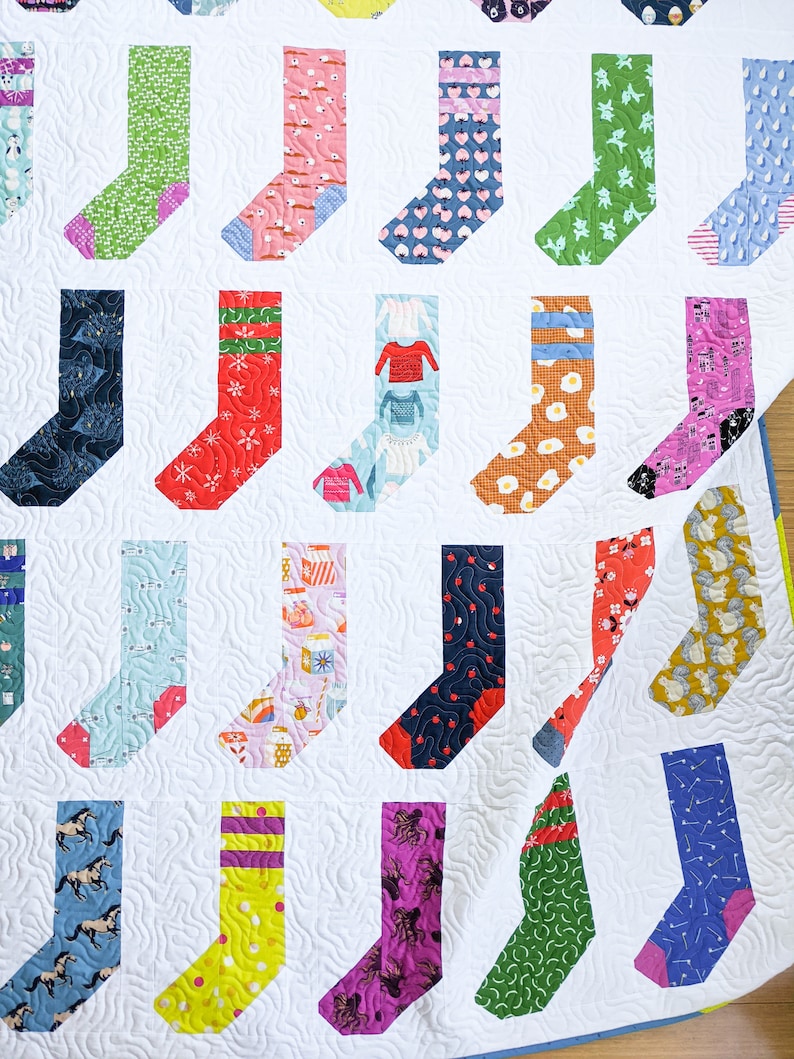 The Sock Quilt PDF Quilt Pattern Modern Easy Quilt Etsy