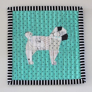 Mimi the Pug Paper Pieced PDF Quilt Block Pattern image 4