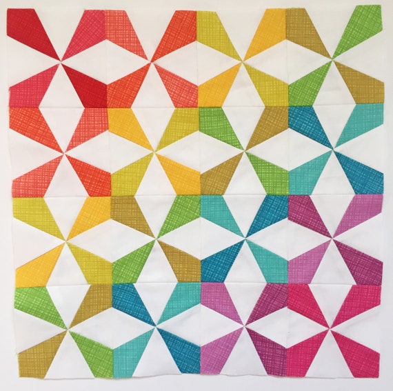 Kaleidoscope Foundation Paper Pieced Quilt Block Pattern Etsy Kaleidoscope Foundation Paper Pieced Quilt Block Pattern Etsy