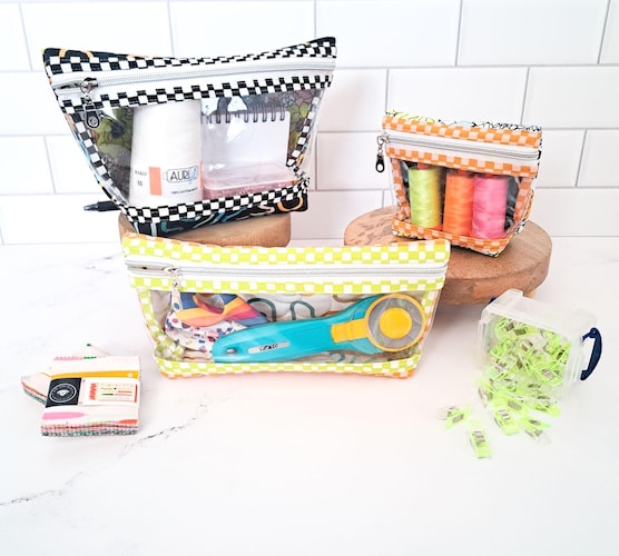 PDF Daylight Pouch Pattern — Quilted Zipper Bag in Four Sizes