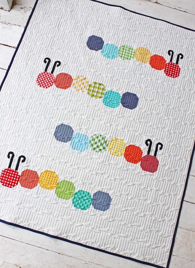 Caterpillar Quilt Pattern Easy Baby Quilt Pattern Etsy