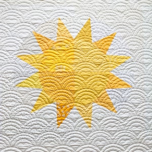 Jumbo Sunshine PDF Baby and Throw Quilt Pattern || Modern Baby Blanket