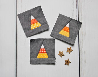Candy Corn Foundation Paper Pieced FPP Quilt Block PDF Pattern Download || Halloween Pattern || Modern Quilting