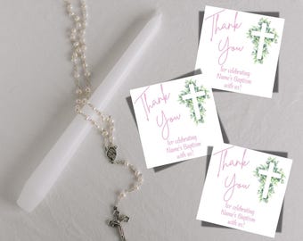 Baptism Thank You Tags