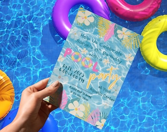 Pool Party Invitations