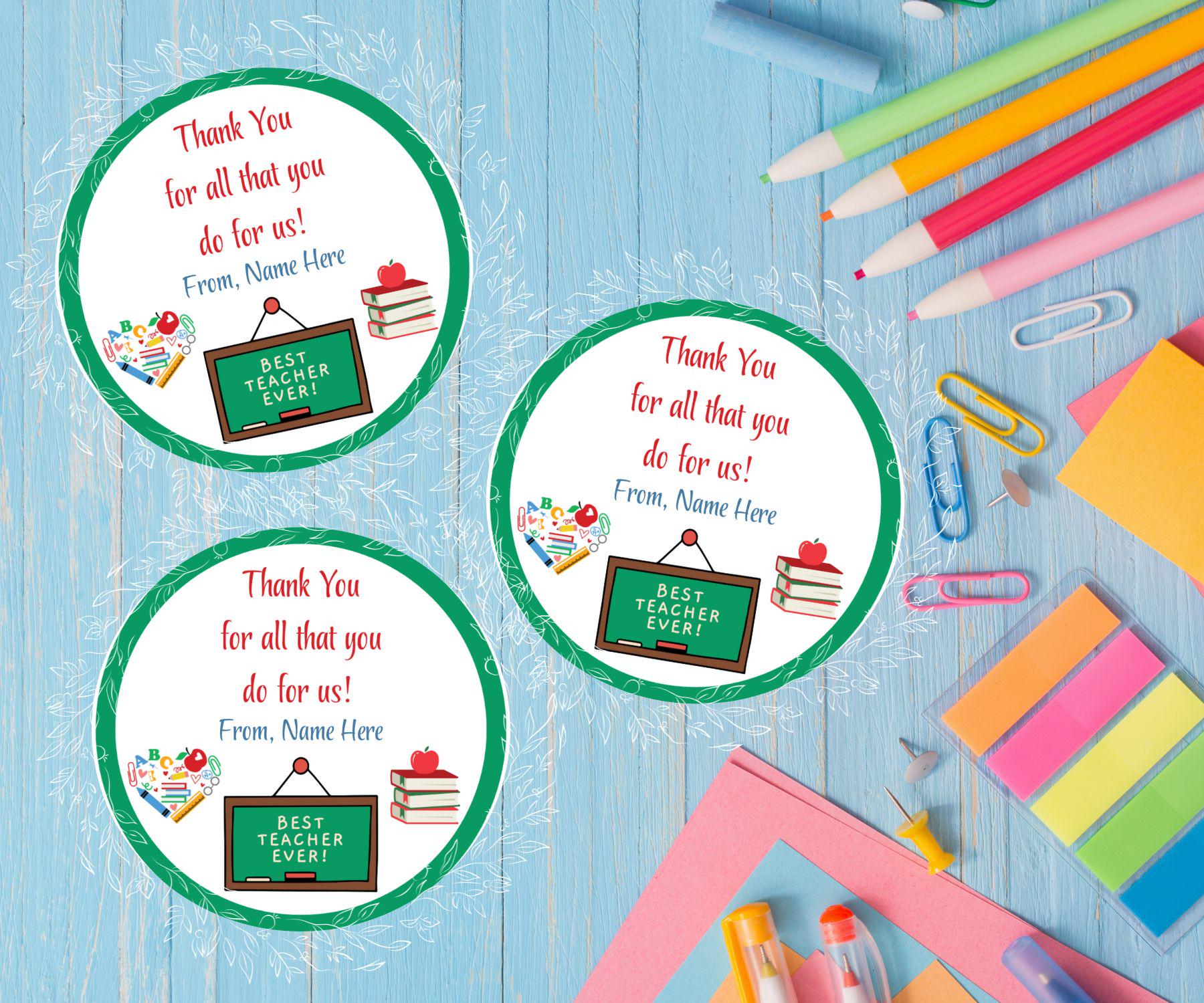 Teacher Appreciation Gift Tags