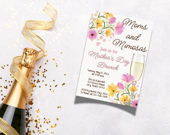Moms and Mimosas Mother&#39;s Day Invitation