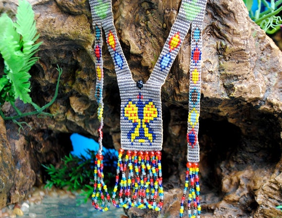 Early Native American Beaded Necklace // Authenti… - image 2