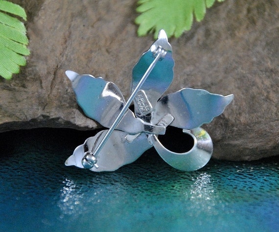 Carl Art Flower Brooch // Florentine Sterling Pet… - image 3