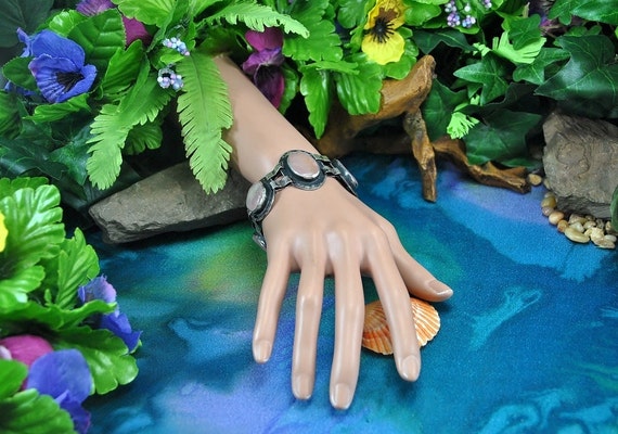 Horna Rose Quartz Bracelet // Unisex Modernist Ha… - image 5