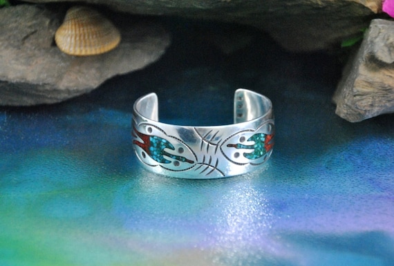 Rare Long Geometric! Vintage Native American Navajo Sterling Silver Cloud Bracelet Old Rare Long Geometric! Vintage Native American Navajo Sterling Silver Cloud Bracelet Old