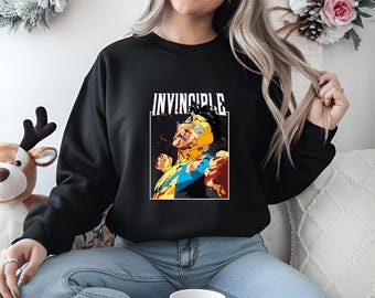 Logotipo de personaje con marca de daño de batalla de Invincible (PNG)