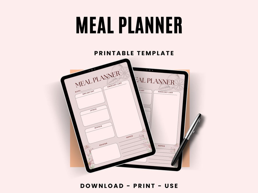 Ultimate Printable Meal Planner PDF | Easy Weekly Menu Planner for ...