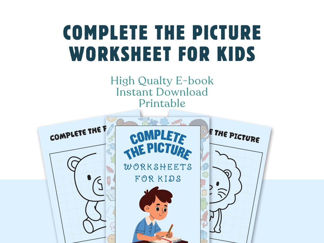 Complete the Picture Worksheet for Kids – Printable Educational ...