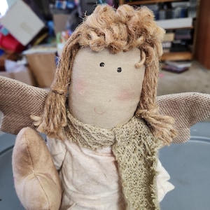 20" Primitive-Style CLOTH ANGEL DOLL by Hanna's Handiworks