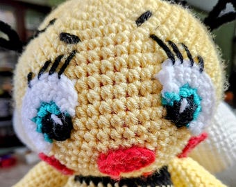 16" Hand-Made Crocheted BUMBLEBEE