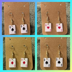 Royal Flush Card Earrings