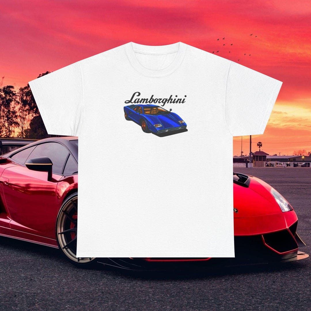 Lamborghini Blue Cotton T-Shirt